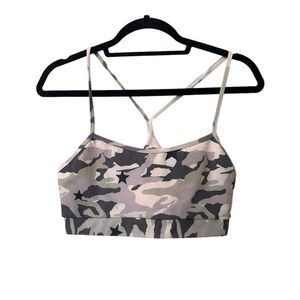 MONROW Camo Racerback‎ Sports Bra Sz L